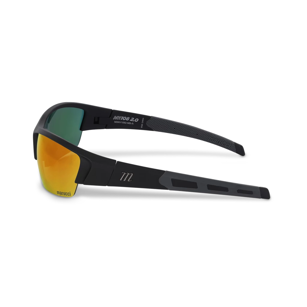 SUNGLASSES MARUCCI MV108 2.0 MATTE BLK/RED MIRROR BS23 (mb-r) - Image 2